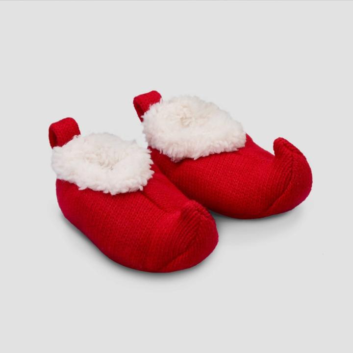 Baby Girls' Christmas Elf Bootie Slippers - Just One You Made By Carter's Red Newborn