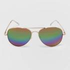 Women's Aviator Metal Sunglasses - Wild Fable Gold, Women's, Size: Small, Gold/grey