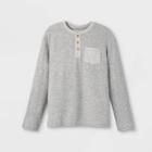 Boys' Double Knit Long Sleeve T-shirt - Cat & Jack Gray