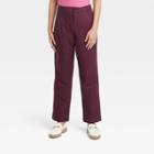 Women's Straight Leg Chino Pants - A New Day Burgundy
