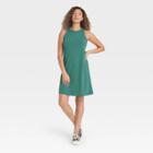 Women's Knit Tank Dress - A New Day Teal