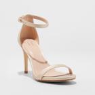 Women's Gillie Stiletto Heeled Pump Sandals - A New Day Gold