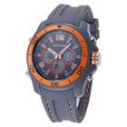 Men's Wrist Armor C29 Multifunction Watch, Gray And Orange Dial, Gray Rubber