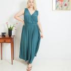 Women's Plus Size Sleeveless Maxi Dress - Ava & Viv Green X