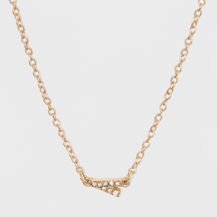 Sugarfix By Baublebar Initial A Alpha Pendant Necklace, Girl's, Gold - A