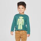 Toddler Boys' Robot Long Sleeve T-shirt - Cat & Jack Green
