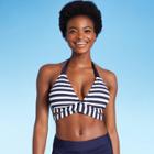 Women's Faux Wrap Halter Bikini Top - Kona Sol Blue D/dd Cup