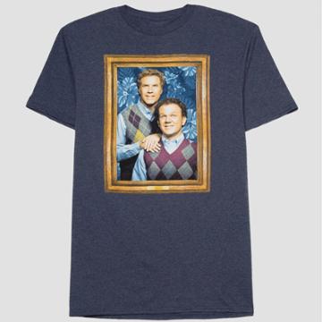 Sony Men's Step Brothers Short Sleeve Graphic T-shirt Denim Heather