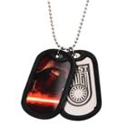 Star Wars First Order Kylo Ren Stainless Steel Double Dog Tag Pendant With Rubber Silencers (22), Adult Unisex