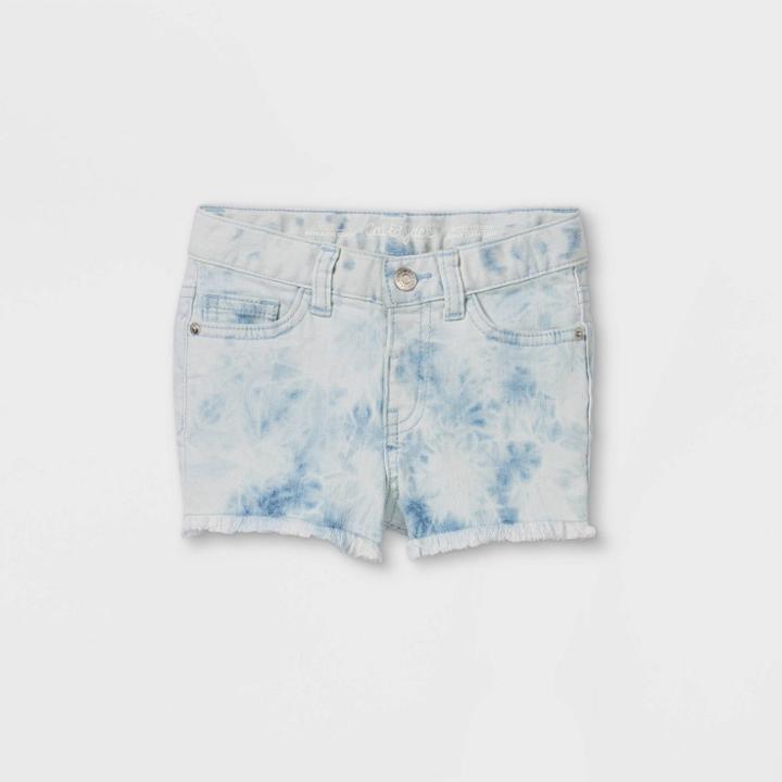 Toddler Girls' Tie-dye Jean Shorts - Cat & Jack Blue