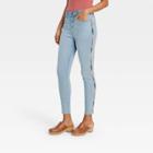 Women's Mid-rise Embroidered Skinny Jeans - Knox Rose