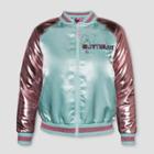 Plus Size Girls' L.o.l. Surprise! Glitterati Reversible Bomber Jacket - Aqua