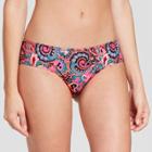 Women's Sun Coast Ruffle Cheeky Bikini Bottom - Shade & Shore Black Paisley