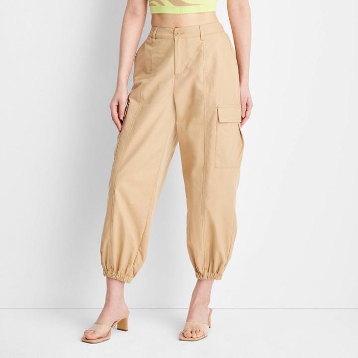 Women's High-rise Cargo Pants - Future Collective With Gabriella Karefa-johnson Khaki