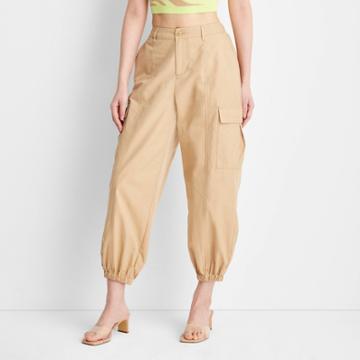Women's High-rise Cargo Pants - Future Collective With Gabriella Karefa-johnson Khaki