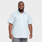 Men's Big & Tall Short Sleeve Button-down Shirt - Goodfellow & Co Blue