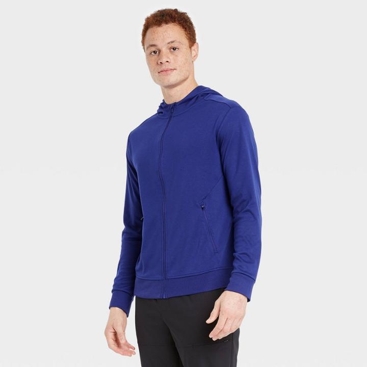 Men's Ponte Full Zip Hoodie - All In Motion Indigo Blue