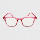 Women's Square Blue Light Filtering Glasses - Wild Fable Pink