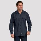 Dickies Men's Relaxed Fit Long Sleeve Button-down Shirts - Deep Navy