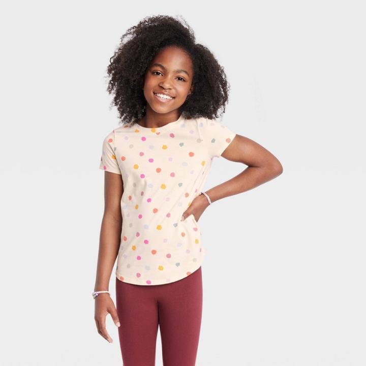 Girls' Printed Short Sleeve T-shirt - Cat & Jack S,