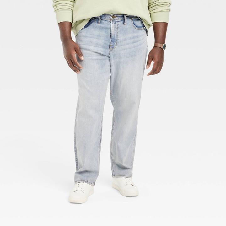 Men's Big & Tall Athletic Fit Jeans - Goodfellow & Co Light Wash 30x36,
