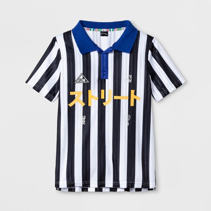 Boys' Short Sleeve Stripe T-shirt - Art Class Black/white