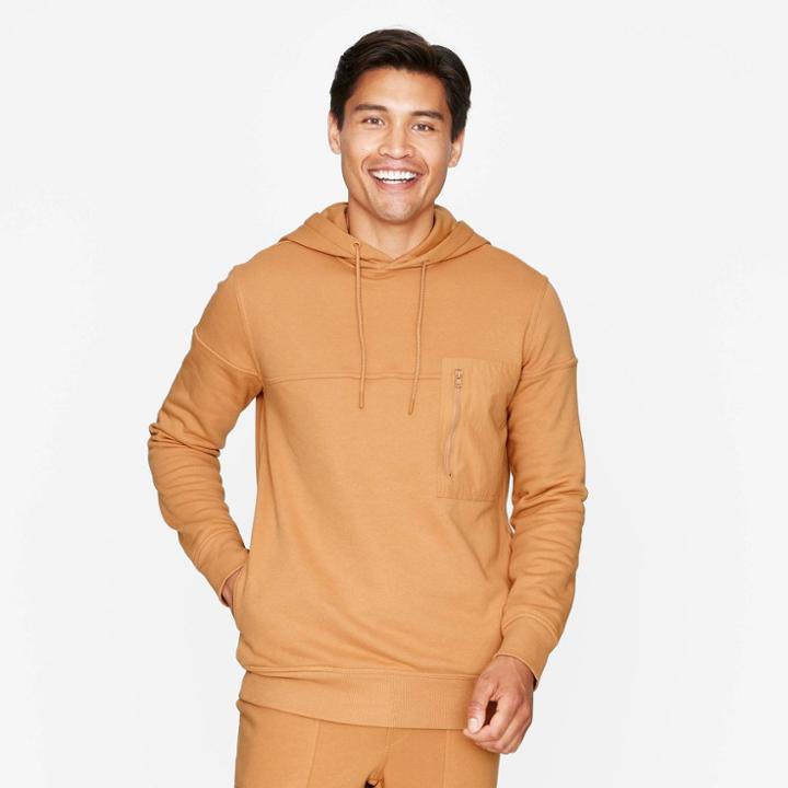 Men's Relaxed Fit Hoodie Sweatshirt - Goodfellow & Co Brown