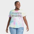 Grayson Threads Women's Plus Size Mother's Day Happy Mama Multi Tie-dye Short Sleeve Graphic T-shirt