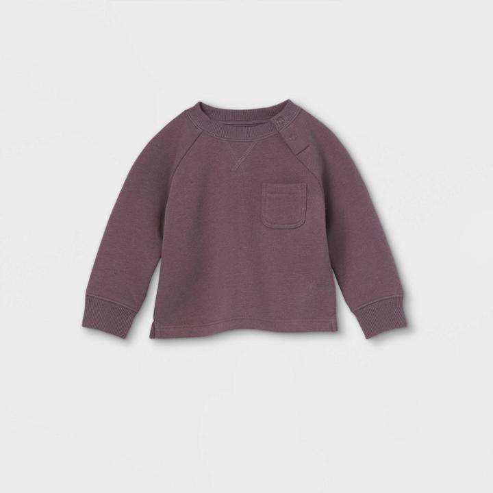 Baby Knit Pullover Sweatshirt - Cat & Jack Purple Newborn