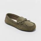 Men's Topher Moccasin Leather Slippers - Goodfellow & Co Olive Green