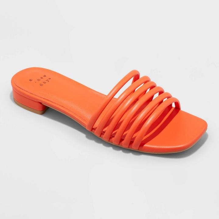 Women's Jane Dress Sandals - A New Day Orange