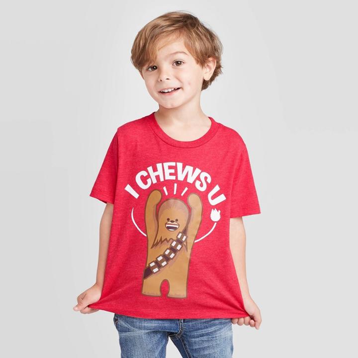 Petitetoddler Boys' Star Wars Short Sleeve T-shirt - Red