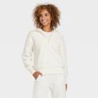 Women's Sherpa Quarter Zip Sweatshirt - A New Day Ivory