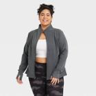 Women's Plus Size Zip-front Jacket - All In Motion Heathered Black