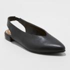 Women's Nicka Choked Up Sling Back Ballet Flats - A New Day Black