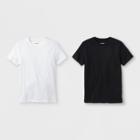 Boys' 2pk Short Sleeve T-shirt - Cat & Jack White/black