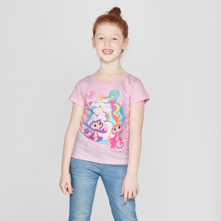 Girls' Fingerlings Short Sleeve T-shirt - Pink