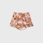 Women's Floral Print High-rise Drawstring Waist Ruffle Shorts - Wild Fable Pink