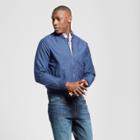 Men's Twill Bomber Jacket - Goodfellow & Co Blue Chambray