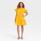 Women's Ruffle Short Sleeve Dress - Who What Wear Yellow