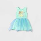 Toddler Girls' Disney Princess Knit Sleeveless Dress - Green