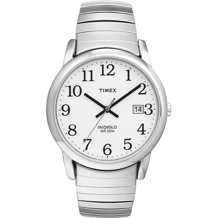 Men's Timex Easy Reader Expansion Band Watch - Silver T2h451jt