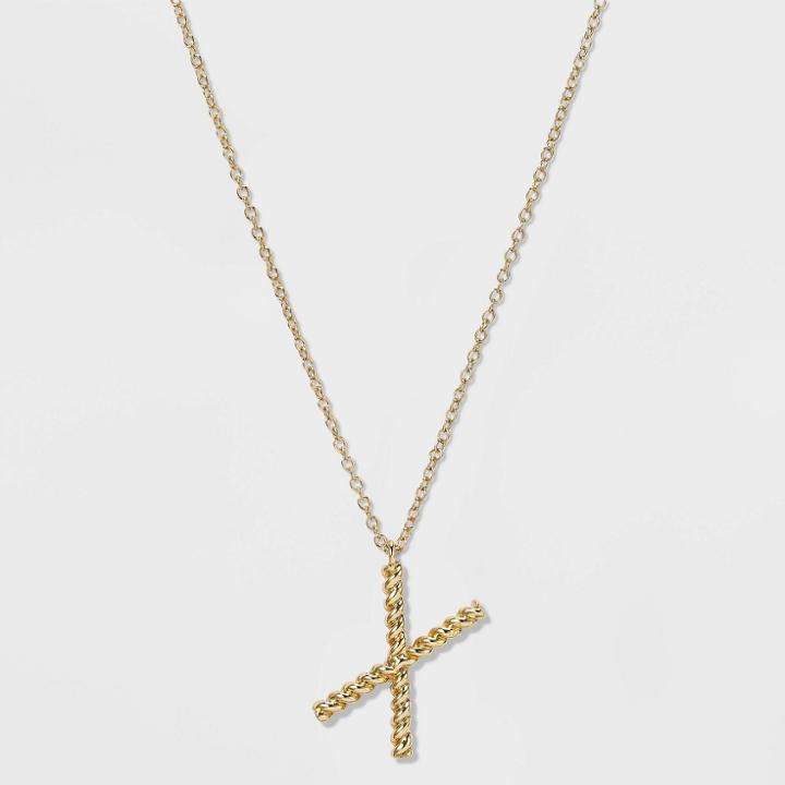 Sugarfix By Baublebar Initial X Pendant Necklace - Gold