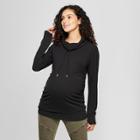 Maternity Long Sleeve Cowl Neck Sweatshirt - Isabel Maternity By Ingrid & Isabel Black