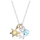 Women's Disney 6mm Frozen Crystal Snowflake Necklace In Silver Plating - Silver/gold (18), Gold