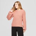 Women's Tie Back Pullover Sweater - A New Day Pink