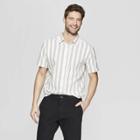 Men's Striped Short Sleeve Novelty Button-down Shirt - Goodfellow & Co White