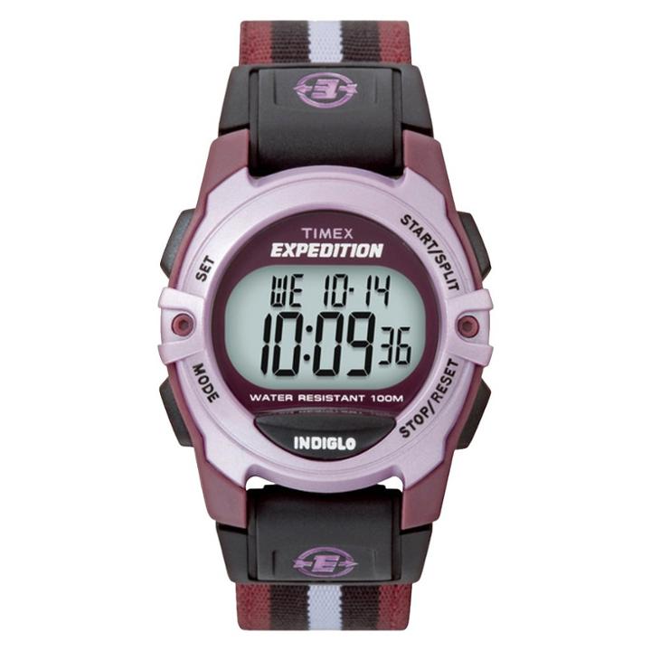 Timex Expedition Digital Watch With Nylon Strap - Purple T49659jt, Black