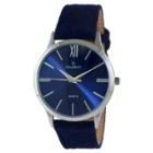 Peugeot Watches Peugeot Unisex Super Slim Case Wool Strap Watch - Blue