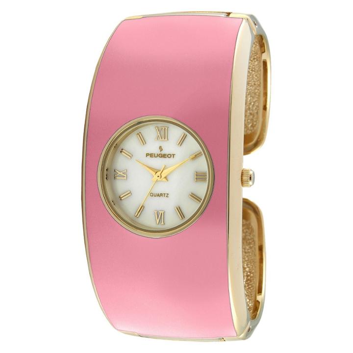 Peugeot Watches Women's Peugeotenamel Cuff Watch - Pink